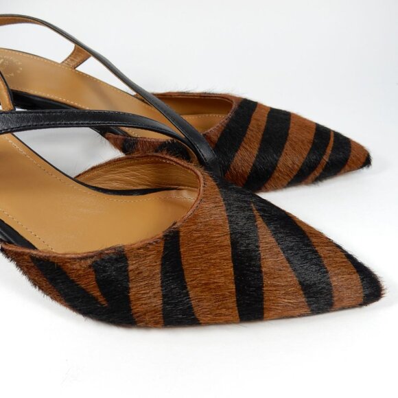 ATP ATELIER Riano Asymmetrical Slingback Pumps 40 10 Animal Calf Hair NEW $590 - Picture 5 of 16